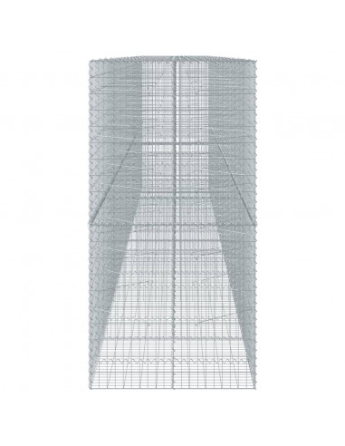 Cesto Gabbione con Copertura 850x100x200 cm in Ferro Zincato