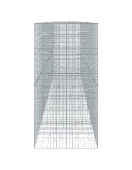 Cesto Gabbione con Copertura 850x100x200 cm in Ferro Zincato