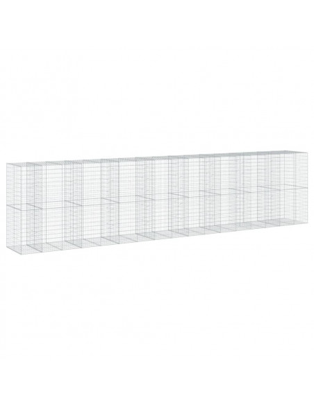 Cesto Gabbione con Copertura 850x100x200 cm in Ferro Zincato