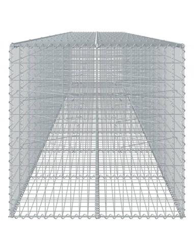Cesto Gabbione con Copertura 900x100x100 cm in Ferro Zincato