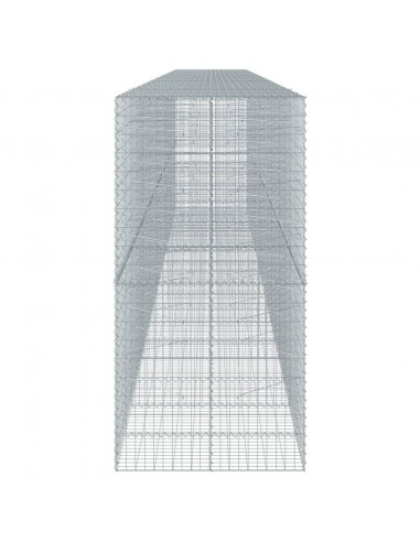 Cesto Gabbione con Copertura 900x100x200 cm in Ferro Zincato