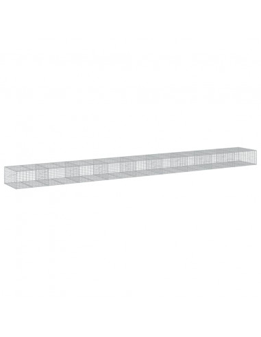 Cesto Gabbione con Copertura 900x100x50 cm in Ferro Zincato