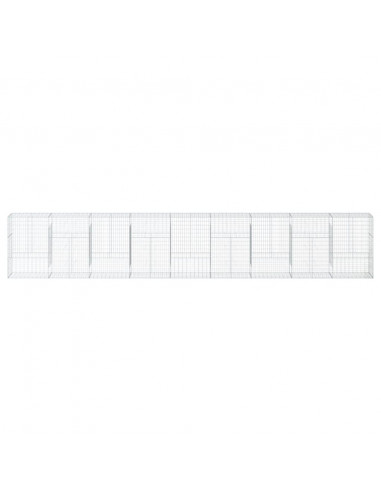 Cesto Gabbione con Copertura 900x50x150 cm in Ferro Zincato