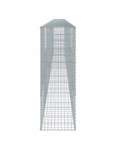 Cesto Gabbione con Copertura 900x50x150 cm in Ferro Zincato