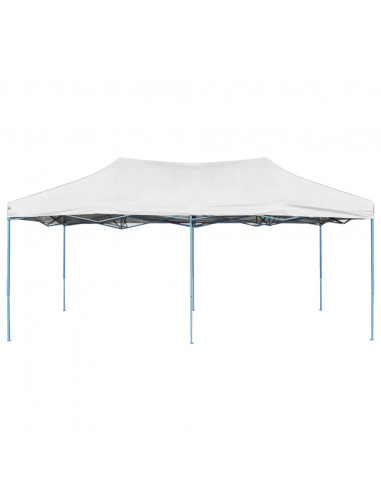 Gazebo Professionale Pieghevole 3x6 m Acciaio Bianco
