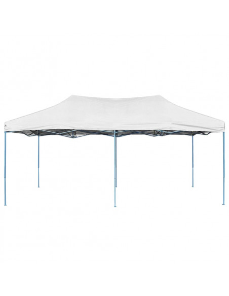 Gazebo Professionale Pieghevole 3x6 m Acciaio Bianco