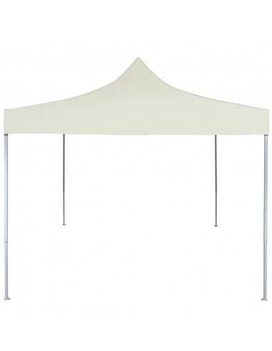 Gazebo Professionale Pieghevole 2x2 m in Acciaio Crema