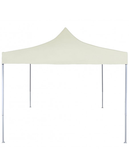 Gazebo Professionale Pieghevole 2x2 m in Acciaio Crema