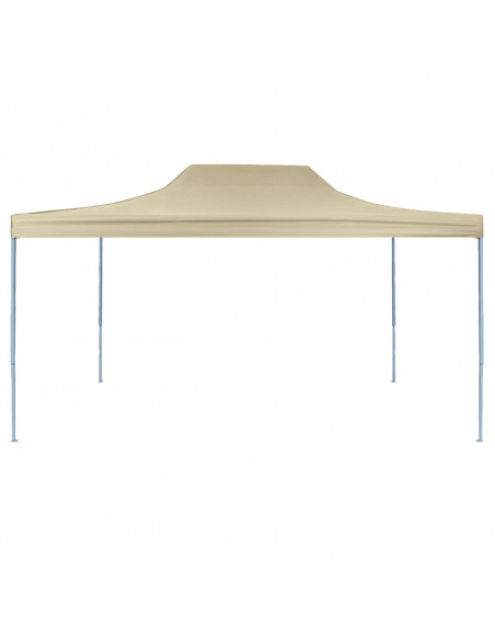Gazebo Professionale Pieghevole 3x4m Acciaio Crema