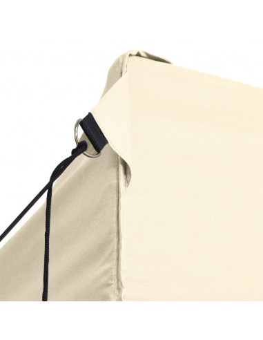 Gazebo Professionale Pieghevole con 3 Pareti 3x4m Acciaio Crema