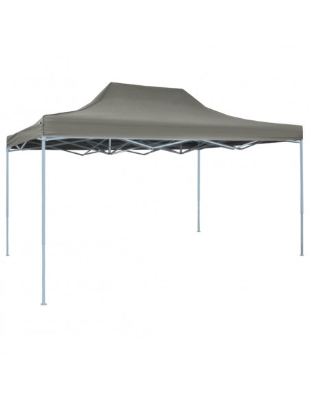 Gazebo Professionale Pieghevole 3x4m in Acciaio Antracite
