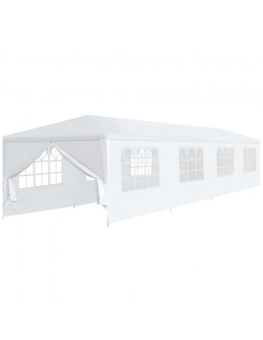 Gazebo da Giardino 3x12 m Bianco