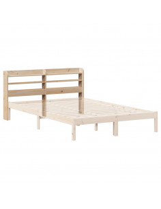 Testiera con Ripiani 160 cm in Legno Massello di Pino