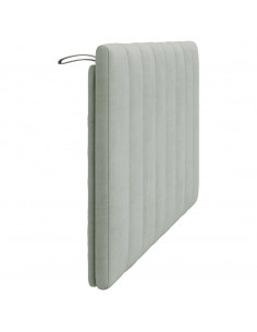 Cuscino Testiera Grigio Chiaro 140 cm in Velluto