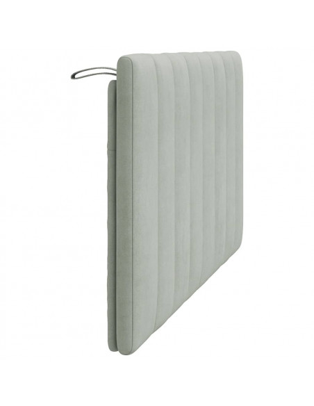 Cuscino Testiera Grigio Chiaro 140 cm in Velluto