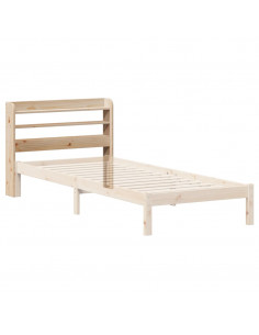 Testiera con Ripiani 75 cm in Legno Massello di Pino