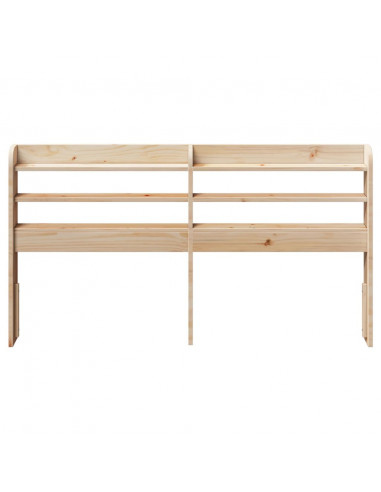 Testiera con Ripiani 150 cm in Legno Massello di Pino