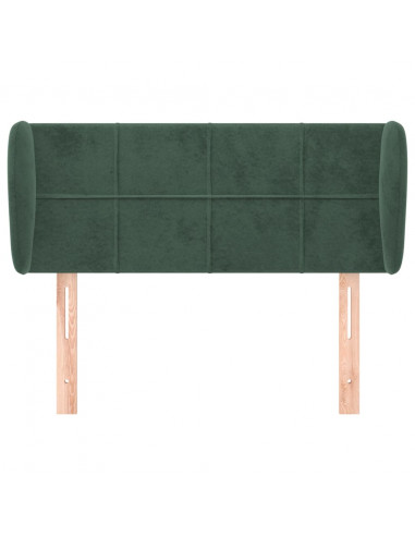 Testiera ad Orecchio Verde Scuro 103x23x78/88 cm in Velluto