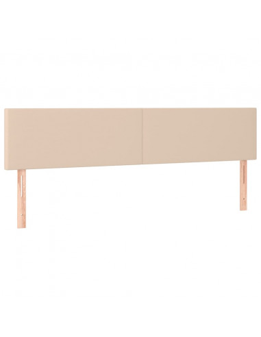 Testiera Cappuccino a LED 160x5x78/88 cm in Similpelle