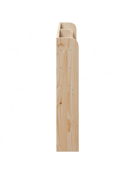 Testiera con Ripiani 140 cm in Legno Massello di Pino