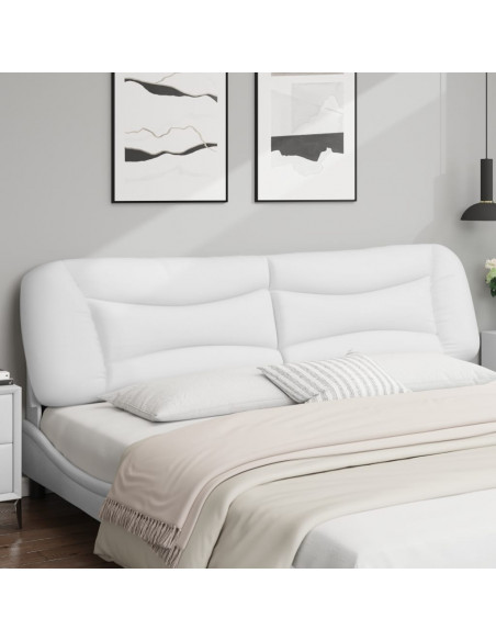 Cuscino Testiera Bianco 200 cm in Similpelle