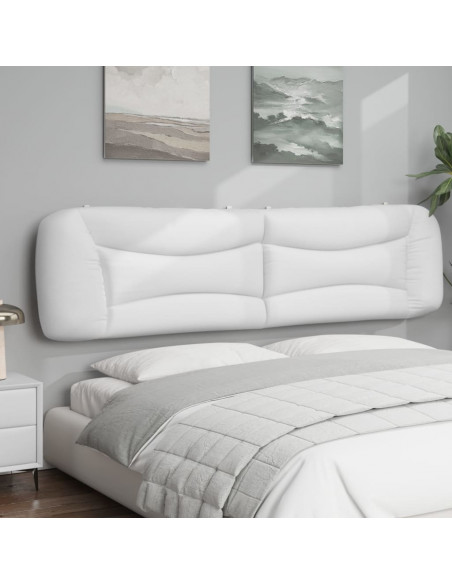 Cuscino Testiera Bianco 200 cm in Similpelle