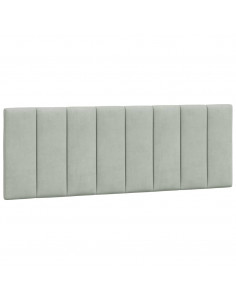 Cuscino Testiera Grigio Chiaro 140 cm in Velluto 2