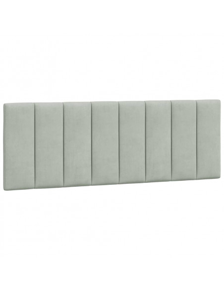 Cuscino Testiera Grigio Chiaro 140 cm in Velluto
