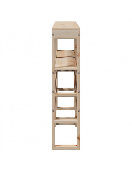 Testiera con Ripiani 150 cm in Legno Massello di Pino