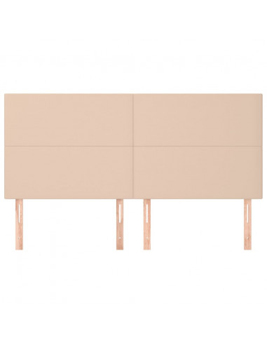 Testiere 4 pz Cappuccino 90x5x78/88 cm in Similpelle