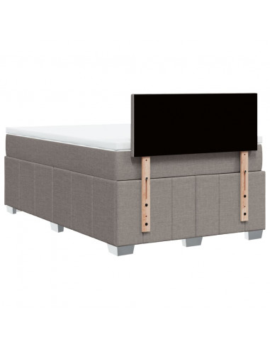 Giroletto a Molle con Materasso Tortora 120x200 cm in Tessuto