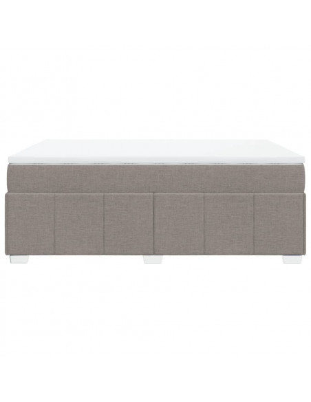 Giroletto a Molle con Materasso Tortora 140x190 cm in Tessuto