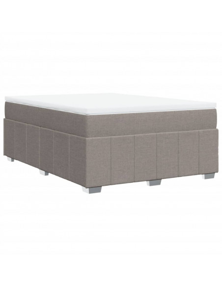 Giroletto a Molle con Materasso Tortora 140x190 cm in Tessuto