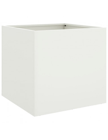 Fioriera Bianca 49x47x46 cm in Acciaio Laminato a Freddo