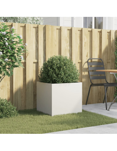 Fioriera Bianca 49x47x46 cm in Acciaio Laminato a Freddo