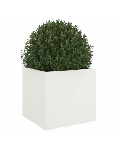 Fioriera Bianca 49x47x46 cm in Acciaio Laminato a Freddo