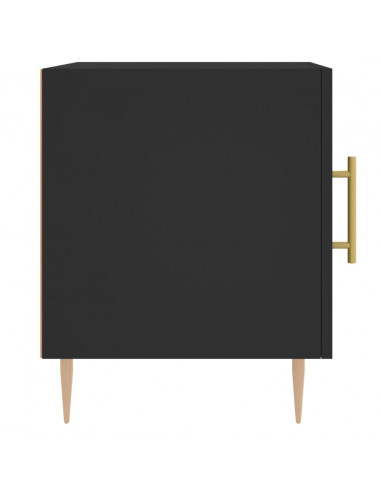 Comodino Nero 40x40x50 cm in Legno Multistrato