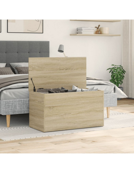 Cassapanca Rovere Sonoma 84x42x46 cm in Legno Ingegnerizzato