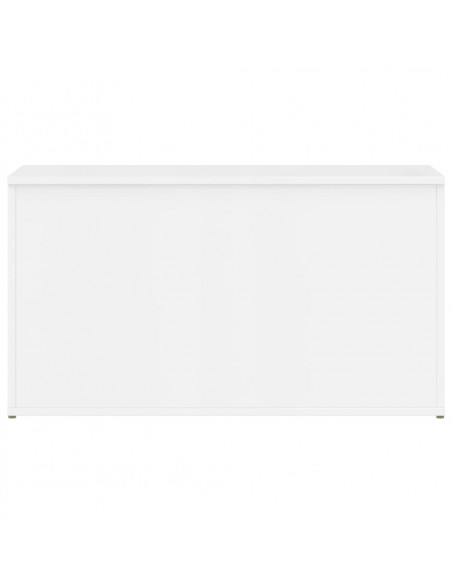 Cassapanca Bianco Lucido 84x42x46 cm in Legno Ingegnerizzato