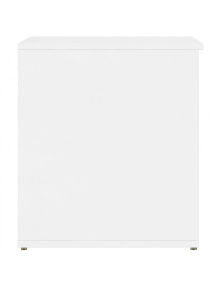 Cassapanca Bianco Lucido 84x42x46 cm in Legno Ingegnerizzato