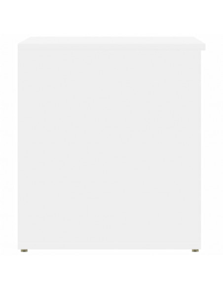 Cassapanca Bianca 84x42x46 cm in Legno Ingegnerizzato