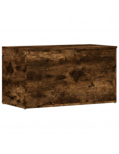 Cassapanca Rovere Fumo 84x42x46 cm in Legno Ingegnerizzato 2