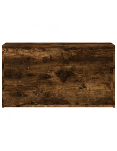 Cassapanca Rovere Fumo 84x42x46 cm in Legno Ingegnerizzato