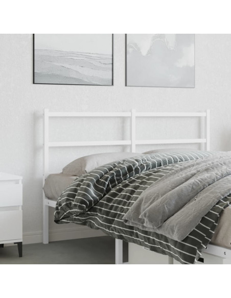 Testiera in Metallo Bianco 135 cm