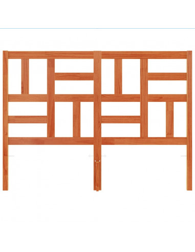 Testiera Marrone Cera 150 cm in Legno Massello di Pino