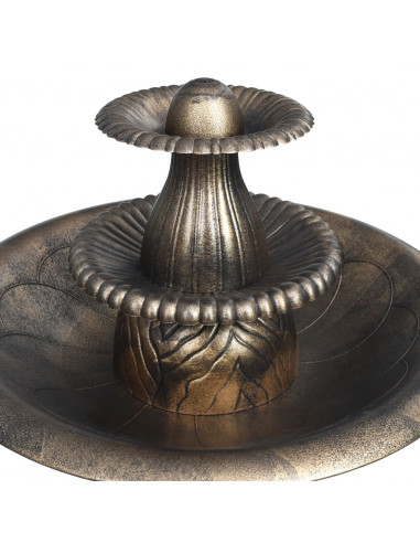 Vasca da Bagno per Uccelli con Fontana Bronzo 50x91 cm Plastica