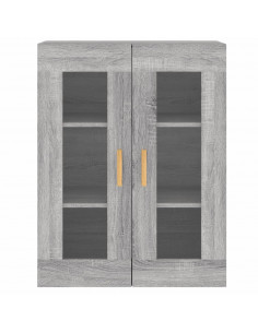 Armadietti a Parete 2 pz Grigio Sonoma in Legno Multistrato 2