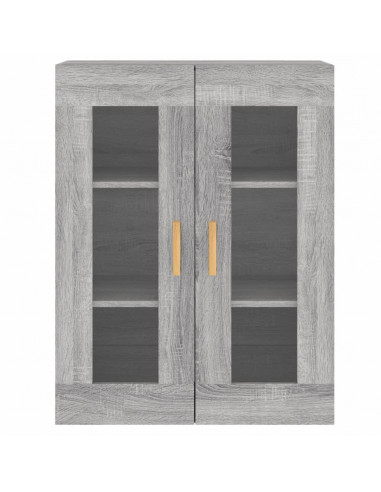 Armadietti a Parete 2 pz Grigio Sonoma in Legno Multistrato