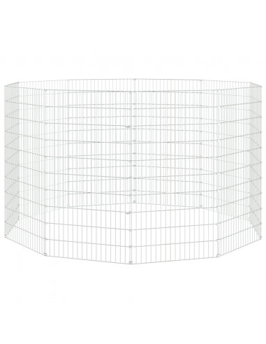 Conigliera con 10 Pannelli 54x100 cm Ferro Zincato