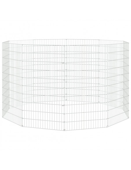 Conigliera con 10 Pannelli 54x100 cm Ferro Zincato